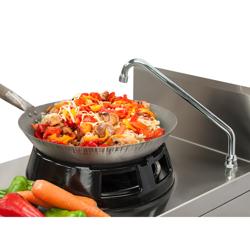 Gas wok cooker - 56kW - 4 burner - incl. 2 taps