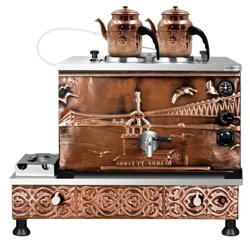 Profesionalni bakreni samovar za čaj - plin i struja - 720 mm - 22 l - Istanbul Design