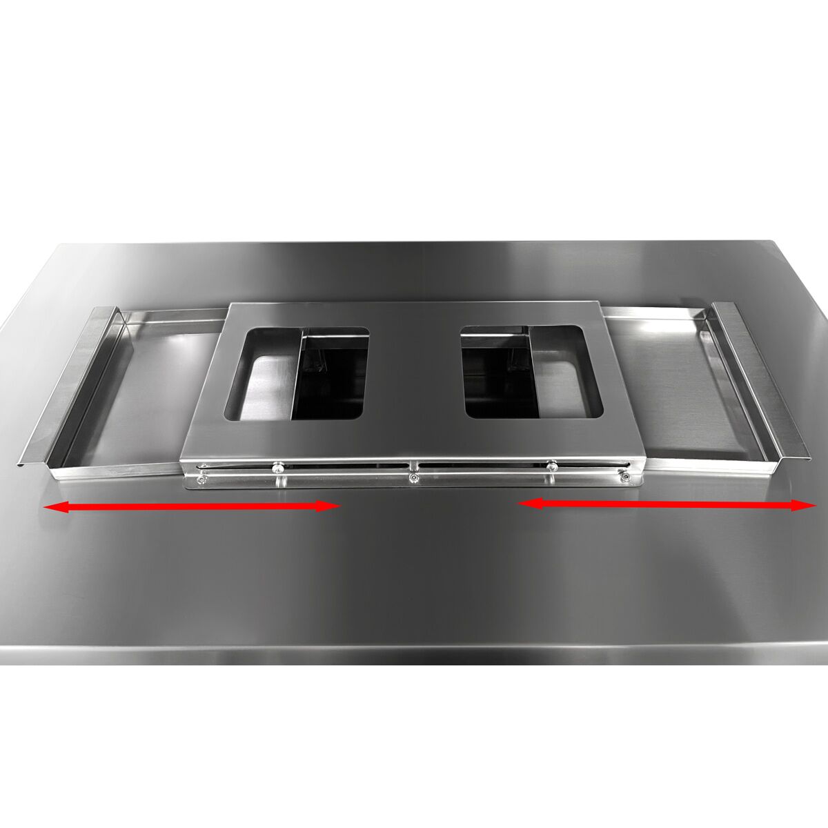 Barbecue à gaz professionnel - 22,5kW - sur pied - P850mm - Noir