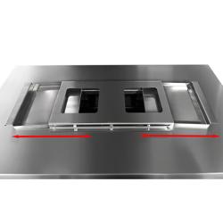 Plinska grill stanica - 22,5 kW - američki stil - inox AISI 304 - crna - profesionalna BBQ kuhinja