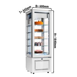 Panorama-koelvitrine - 324 liter - 600mm - 1 glazen deur - met 5 glazen plateaus - wit - NL