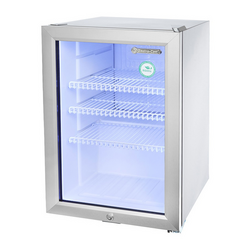 GASTRO-COOL | Minibar koelkast - 430mm - 62 liter - met 1 glazen deur - Zilver