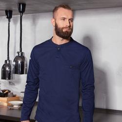 (6 stuks) KARLOWSKY | Lange Mouw Heren Werkshirt Performance - Marineblauw - maat: XL
