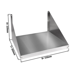 Roestvrijstalen magnetronlade - 530 mm