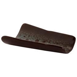 (24 adet) Kase - Steinzeug - TURKEY - köşeli - 155x100mm - Kahverengi/Mavi