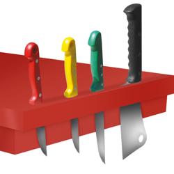Messenhouder voor snijplanken - 800mm - Rood