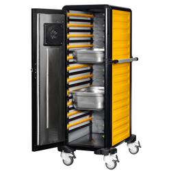 Professional Mobile Food Warming Cabinet 24 × GN 1/1 – 65–90°C - Yellow