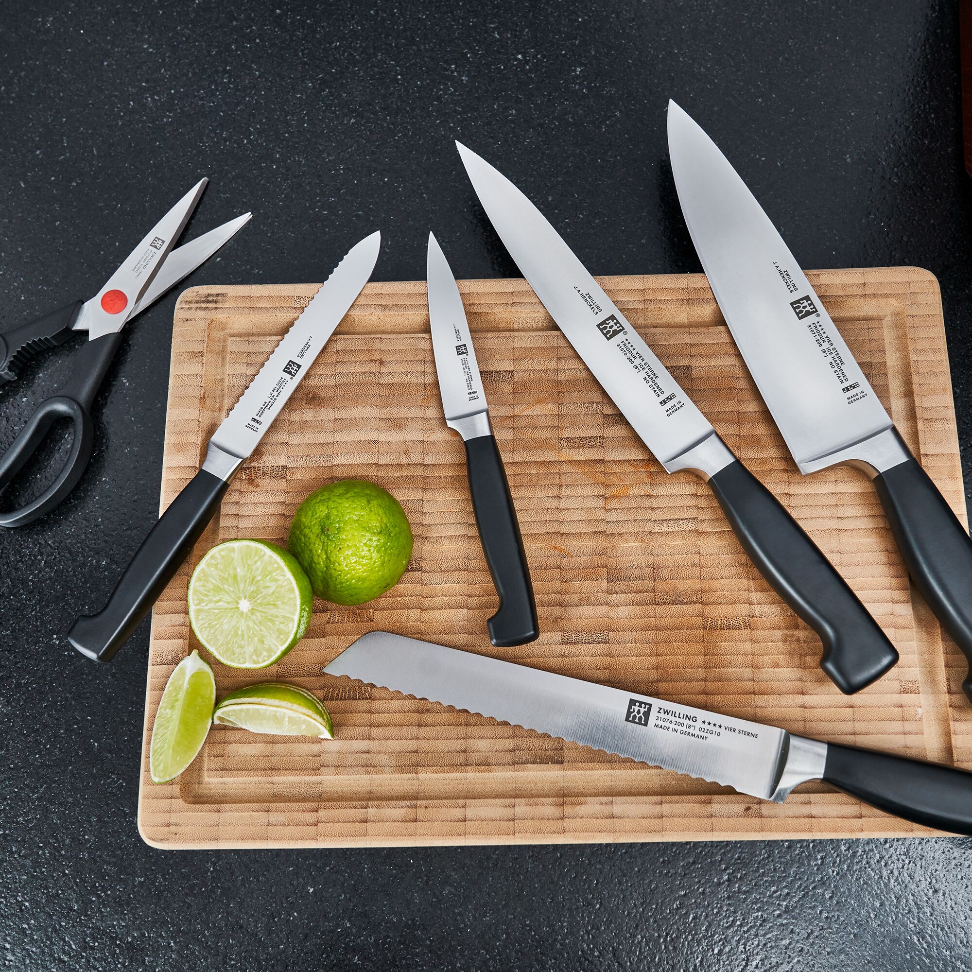 ZWILLING | VIER STERNE SharpBlock - Bloc de couteaux auto-aiguisant - 7 pièces - Marron