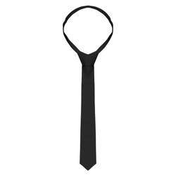 (5 pieces) KARLOWSKY | Slim Uniform Tie – Black - 148 x 6.5 cm - 95°C washable - Easy-care
