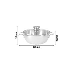 DEMEYERE | APOLLO 7 - Padella per brasare conica con coperchio in vetro - Ø 240 mm - Acciaio inox