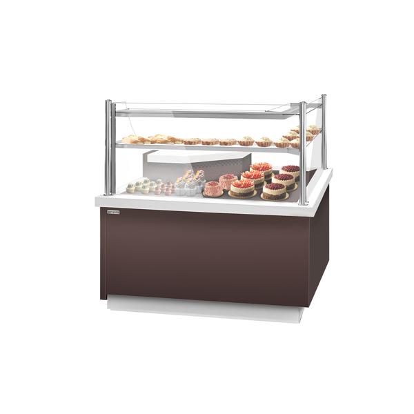 Commercial Riga Corner Cake & Pastry Display Fridge Counter – External W 1,365 mm - 1.06 kW - 2 Shelves - LED Lighting - 7–12°C