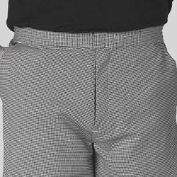 Unisex koksbroek - zwart-wit geruit - Maat: XS