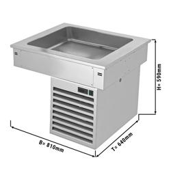Vasca refrigerata da incasso drop-in - 800mm - +2/+8°C - 2x GN 1/1 - 190W