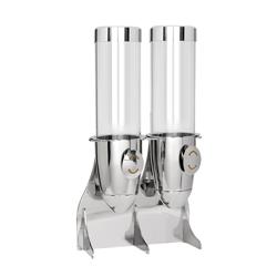 Distributeur de céréales - double - Ø 115 mm - Chrome - distribution rotative