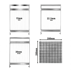 Pralinesnijder - 15, 22,5 & 30 mm - dubbel - incl. 3 frames