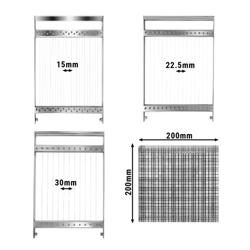 Cuțit de tăiat praline - 15, 22,5 & 30 mm - dublu - incl. 3 rame