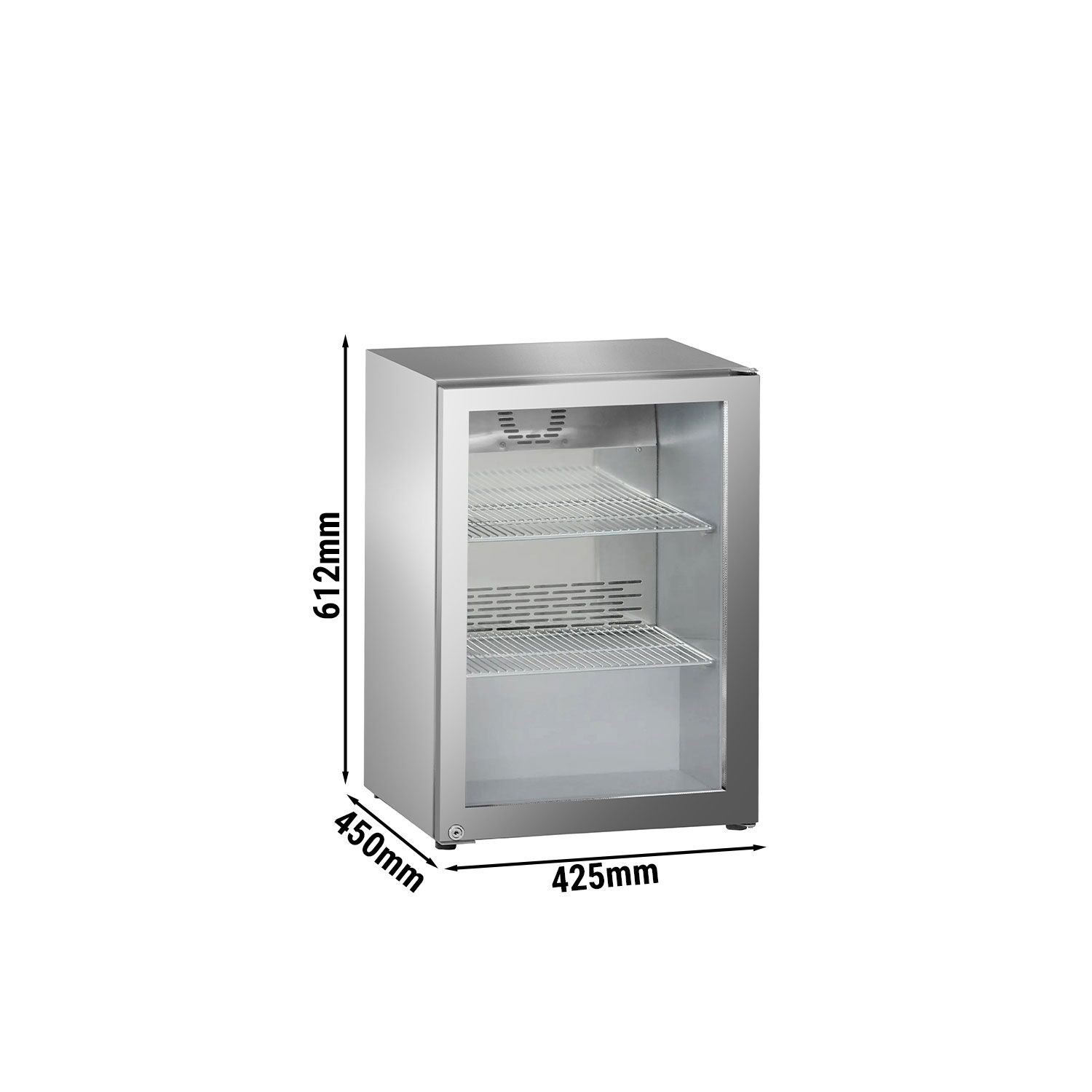 LIEBHERR | Réfrigérateur sous plan en inox PREMIUM - 44 litres - avec 1 porte vitrée
