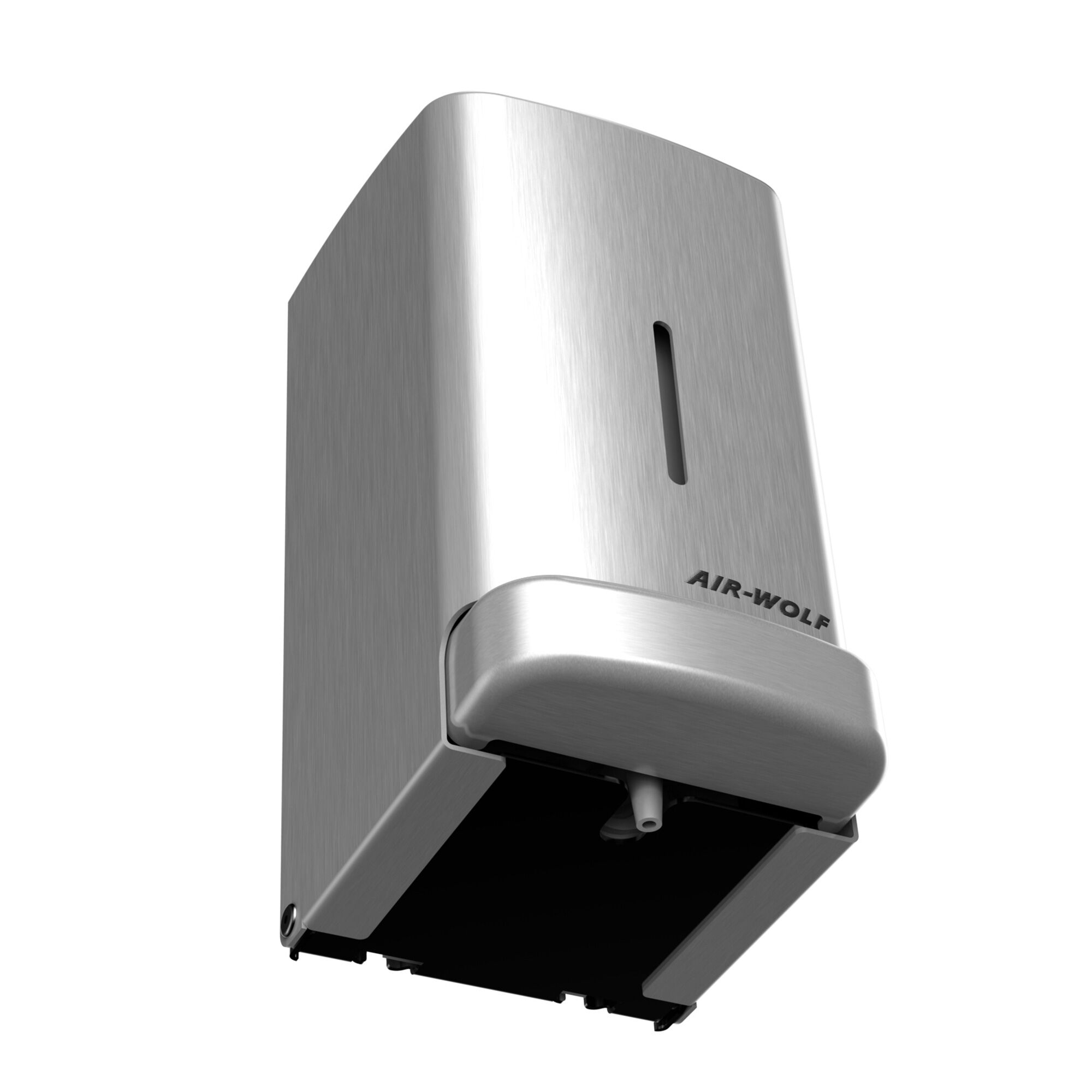 AIR-WOLF | Distributeur de savon et de désinfectant avec bouton-poussoir - 800ml - inox 