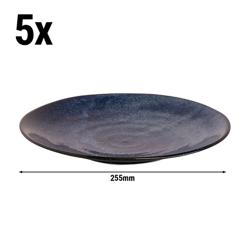 (5 pieces) Kiryu Dinner Plate Ø 25.5 cm – Blue - Porcelain