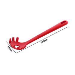 ZWILLING | Pasta Spoon – Red Silicone, Heat‑Resistant to 230°C - 290 mm - Non‑Slip Grip