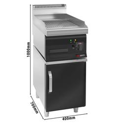 Elektrisk stekbord - räfflad (4 kW) inkl. underrede | grillplatta | bordsgrill | stekgryta | pannkakslagg | grill | hotell och