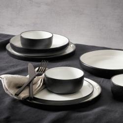 (12 pcs) Bowl - Cosmic - Porcelain - 320ml - round - Ø 110mm - Black