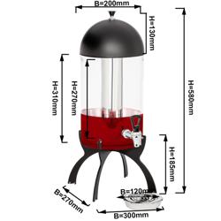 Sapdispenser - 7 liter - Zwart