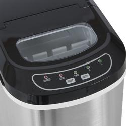 Kostkarka do lodu - wydrążony cylinder - 12 kg/24 godz. - srebrny	