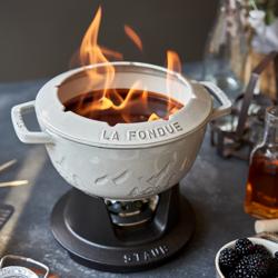 STAUB | SPECIALITIES - Fondue készlet - Ø 200mm - Öntöttvas - Fehér szarvasgomba