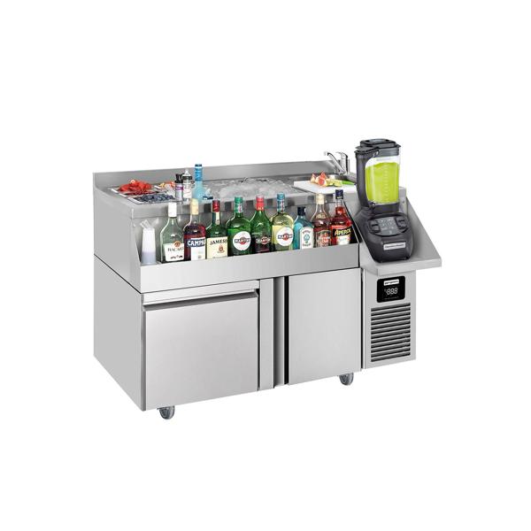 Bar Tipi- & Meşrubat Buzdolabı -1200x600mm - 150 Litre- 1 Kapılı,  1 Çekmeceli 1/1 & Raflı