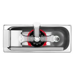 Stroj za pranje žlica - WATERSTOP - 81x98x264 mm - s regulator mlaza na gornjoj prskalici & automatsko zaustavljanje vode & nepovratni ventil vode - uklj. siebteller