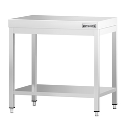 Mesa de trabalho PREMIUM - em Aço Inoxidável  - 0,6 m - com estrutura e prateleira de base