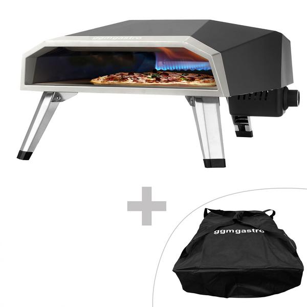 فرن بيتزا غاز محمول كبير - لبيتزا بقطر 40 سم - يصل حتى 500 درجة مئوية - مع حقيبة حمل مرفقة