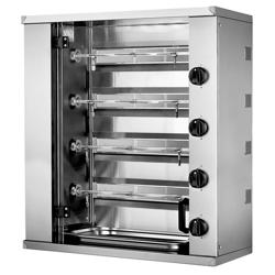 Gas Mini-Hähnchengrill - 12,8 kW - mit 4 Spießen für bis zu 12 Hähnchen