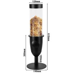 Cerealienspender - Ø 120mm - Schwarz - Drehausgabe