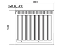 Gas lava stone grill - 14 kW - Tilting grill grid