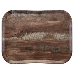 (12 stuks) CAMBRO | CENTURY™ - Glasvezel dienblad - GN 1/2 - Donker eiken houteffect - Glad