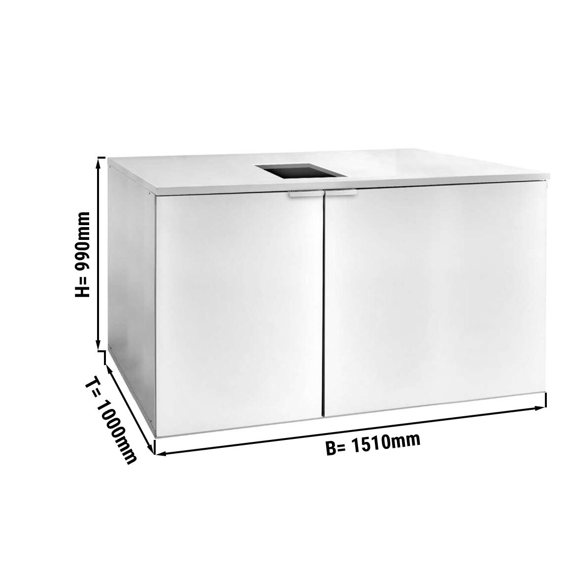 Refroidisseur de fûts sans groupe - 6x50L fûts - 1510x1000mm