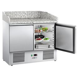 Saladetă / masă rece  ECO - 0,9 x 0,7 m - cu 2 uși și blat din granit