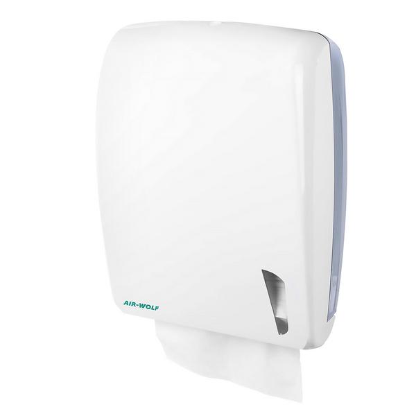 AIR-WOLF | Kağıt havlu dispenseri - 750 havlu için - ABS plastik - Beyaz