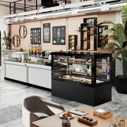 Cukrárenský pult / chladicí vitrína - 1,61 x 0,79 m - 780L - se 2 policemi