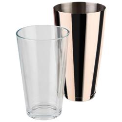 (6 pz) Shaker Boston - set 2 pezzi - acciaio inox - vetro - 700ml