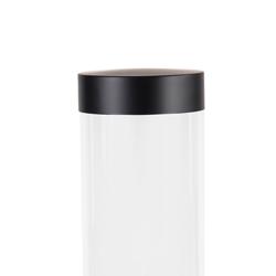Dispenser per cereali - dosatore a manopola - 1 contenitore in plastica trasparente - 1x 3,6 litri - supporto in acciaio inox - Ø 120mm