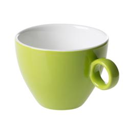 (6 pieces) Bart Colour Café Cappuccino Cup – Lime - 230 ml - 116 x 116 mm - Porcelain