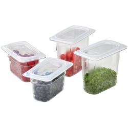 (6 adet) CAMBRO | Camview® - Kopolimer GN kap 1/9 - Şeffaf - Yükseklik: 100mm - BPA içermez
