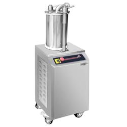 Poussoir à saucisses PROFESSIONNEL hydraulique vertical - 26L - 1,1kW - Acier inoxydable - incl. 3 entonnoirs à saucisse