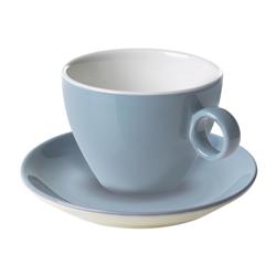 (6 db) BART COLOUR CAFE - Cappuccino csészealj - Ø 15,5 cm - porcelán - Hellblau