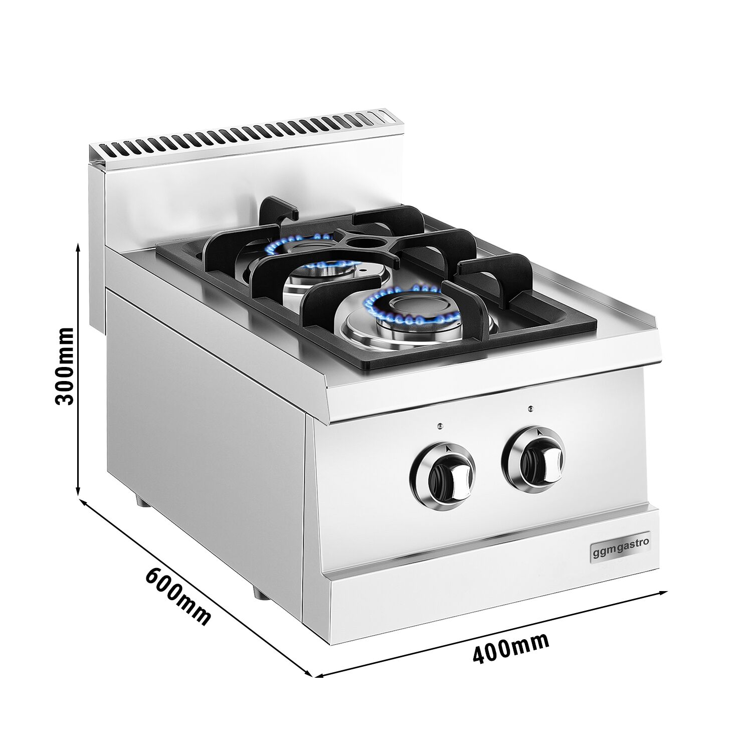 Fourneau à gaz – 6,5 kW – 2 brûleurs