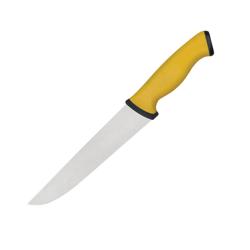 Meat Knife – 210 mm Blade - Yellow Handle - 3 mm Thick, 40 mm Tall - Straight Edge - French T5MoV Steel