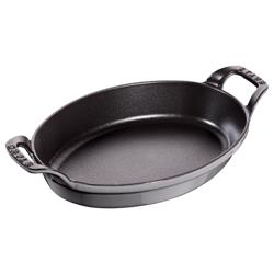 STAUB | Oval Cast Iron Baking Dish – 240 mm - Graphite Grey - All Hobs + Oven/Grill